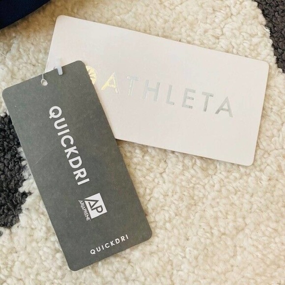 NWT Athleta $84 32D/DD Fiji Blousy Blue Pink Print Padded UPF 50+ Tankini Top - Picture 9 of 14